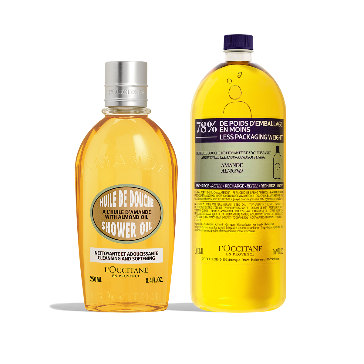 view 1/6 of Almond Shower Oil + Refill Duo, , US