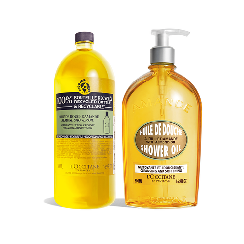 image 1/5 de Recharge Duo d'huile de douche aux amandes, , CA